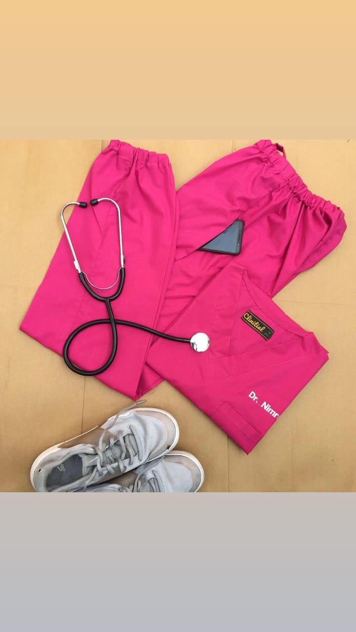 Classic Scrub Set — Hot pink