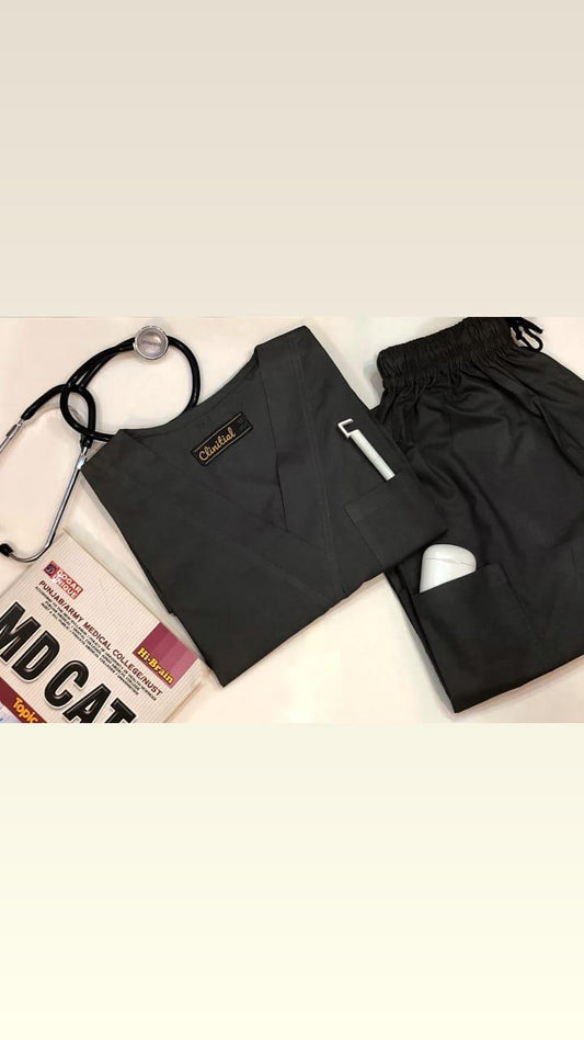Classic Scrub Set —  Charcoal grey