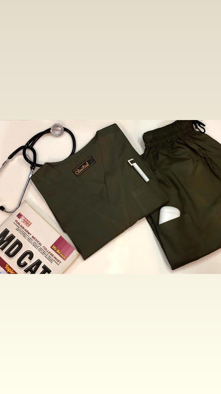 Classic Scrub Set —  Olive green