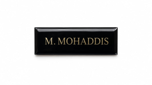 Premium name badge