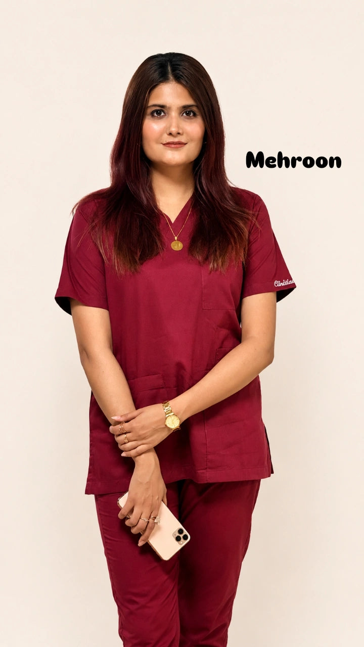 Classic Scrub Set —  Maroon