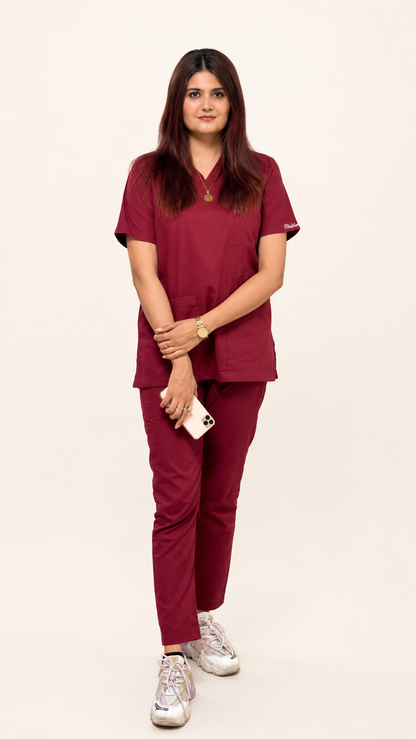 Classic Scrub Set —  Maroon