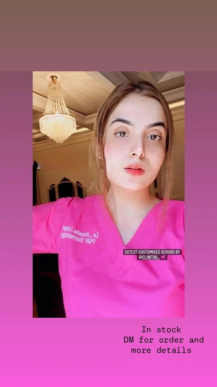 Classic Scrub Set —  Hot pink