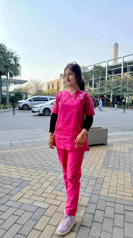 Classic Scrub Set —  Hot pink